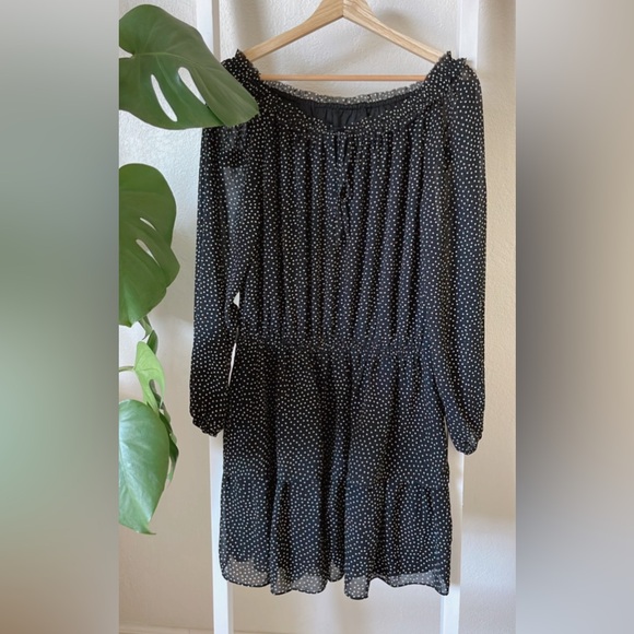 NWT Aakaa Polka Dot Black and White Ruffle Dress - Picture 6 of 6